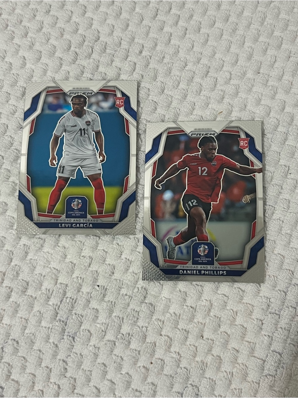 Lot of 2, Panini 2024 Prizm Copa America Trinidad & Tobago Rookie Cards